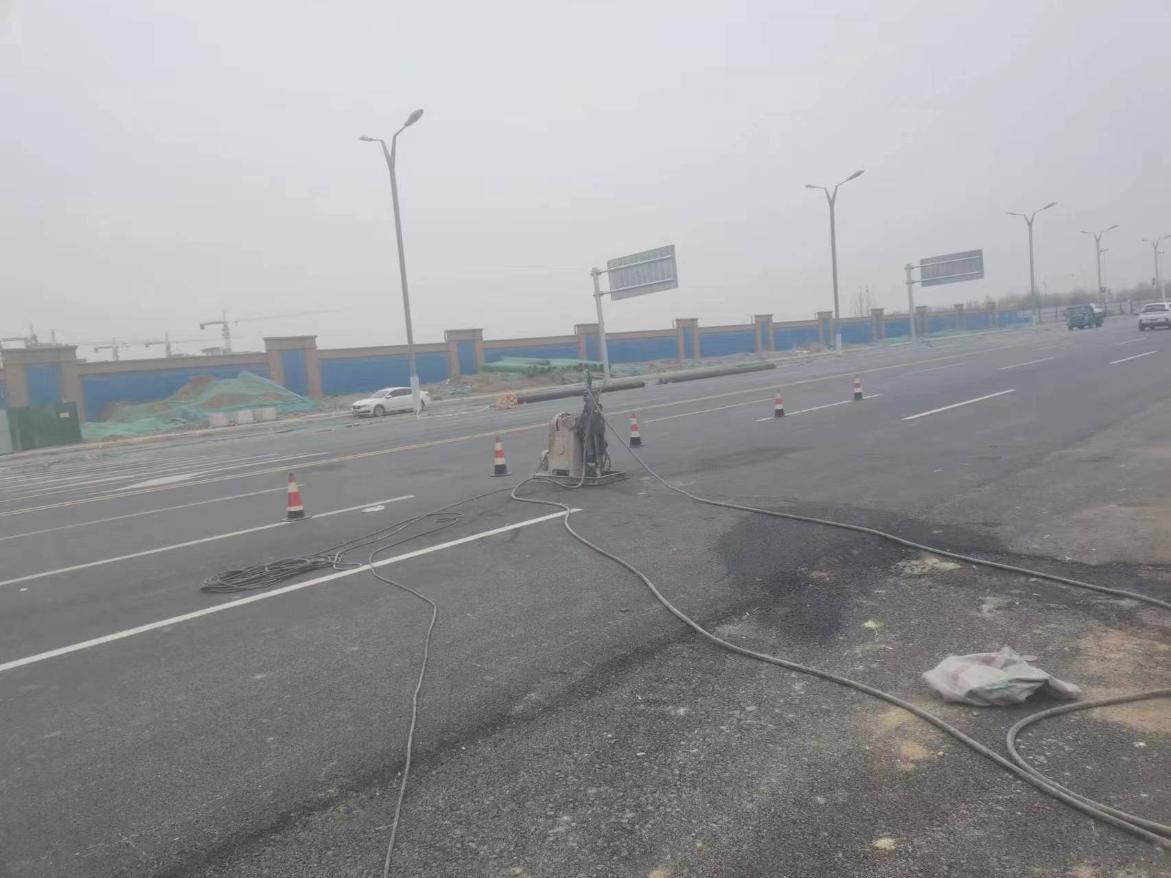 文城镇马路注浆